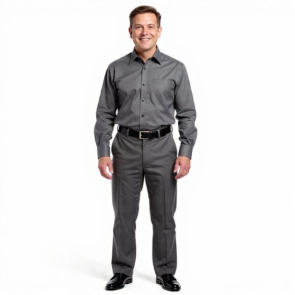 Bar III Men's Slim Fit Gray Dress Pants 34x32 Trousers - Comfort Enhanced - Picture 1 of 7